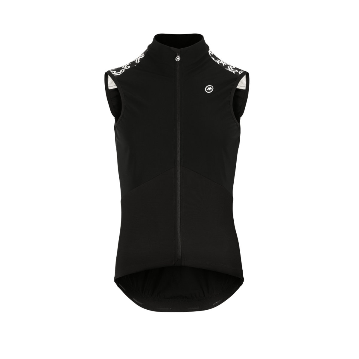 Жилетка ASSOS Mille GT Spring Fall Airblock Vest Black Series, мужская, черная с белым, TIR