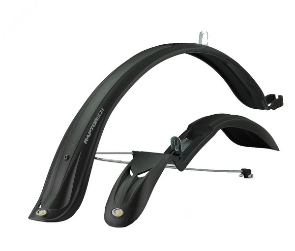 Комплект крыльев 24"-28" SIMPLA Raptor SDS + stay, с металлическими дугами, черные фото 