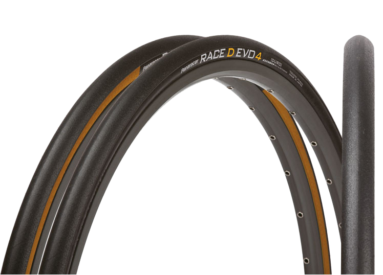 Покрышка 700x25C Panaracer Race D Evo4, черная с коричневой боковиной фото 