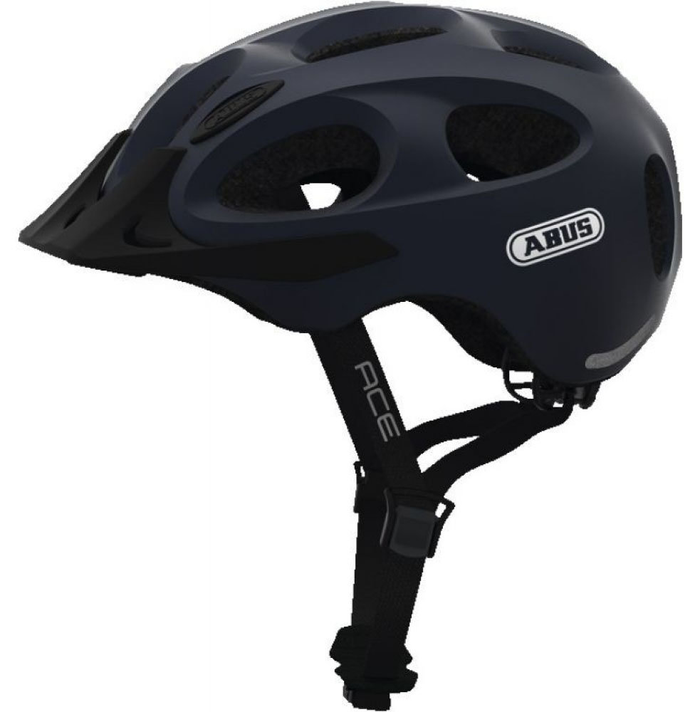 Шлем ABUS YOUN-I ACE, размер M (52-57 см), Metallic Blue, сине-черный