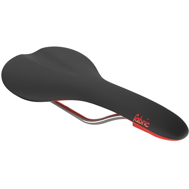 Седло Fabric SCOOP SHALLOW ELITE 142мм, черно-красное фото 