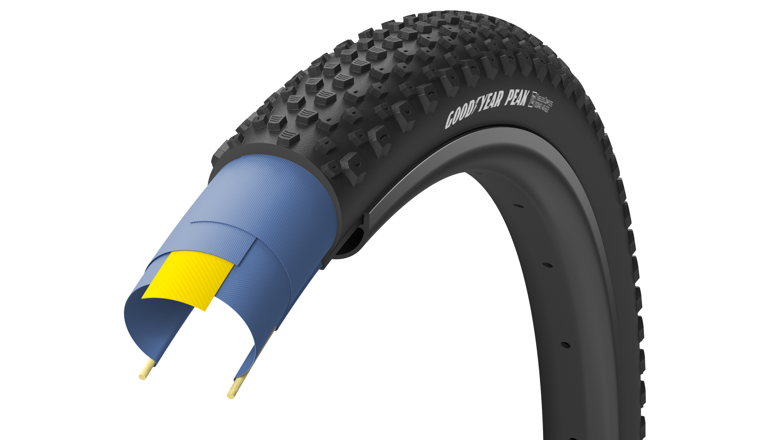 Покрышка 700x40 (40-622) GoodYear PEAK tubeless complete, folding, black, 120tpi фото 