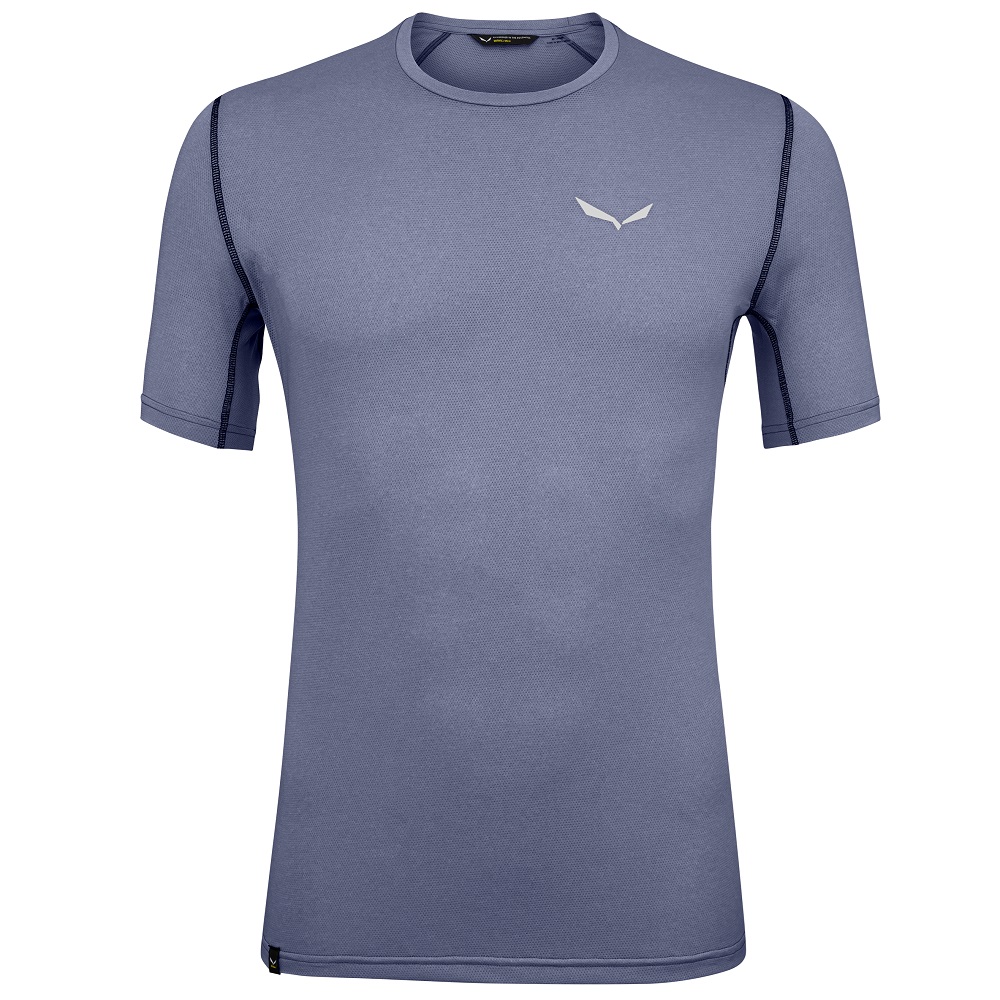Футболка Salewa PEDROC HYBRID 3 DRY M S/S TEE. 27725 3989 чоловіча, розмір 46/S, синя фото 