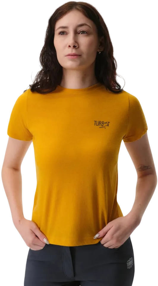 Футболка Turbat MAGIC SS Wmn, женская, Golden Yellow, L фото 