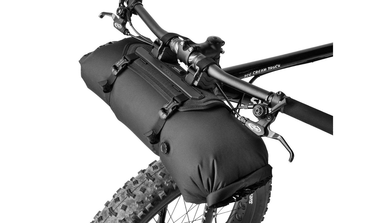 Сумка на кермо Topeak Front Loader, 8L вологозахищ, чорна 325г фото 3