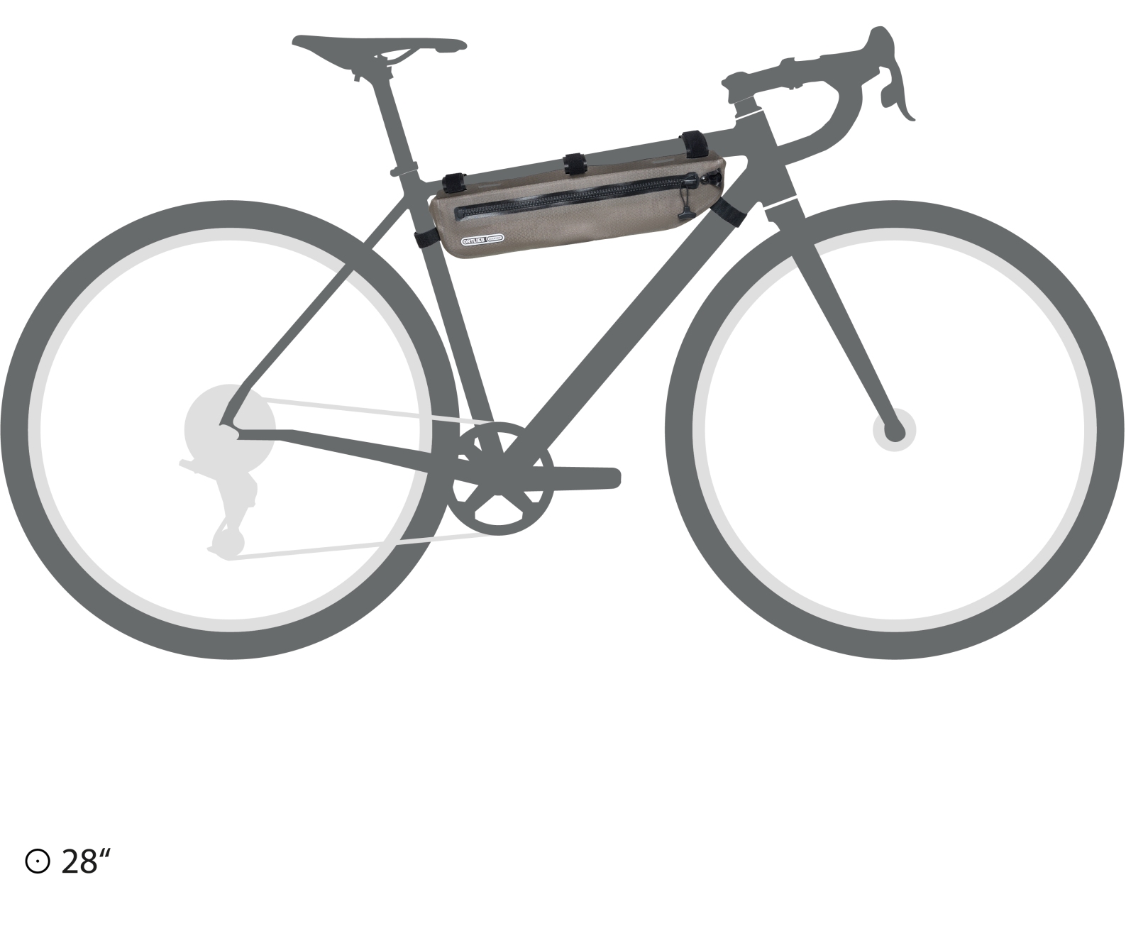 Гермосумка на раму Ortlieb Frame-Pack Toptube Dark Sand, 4 л фото 4