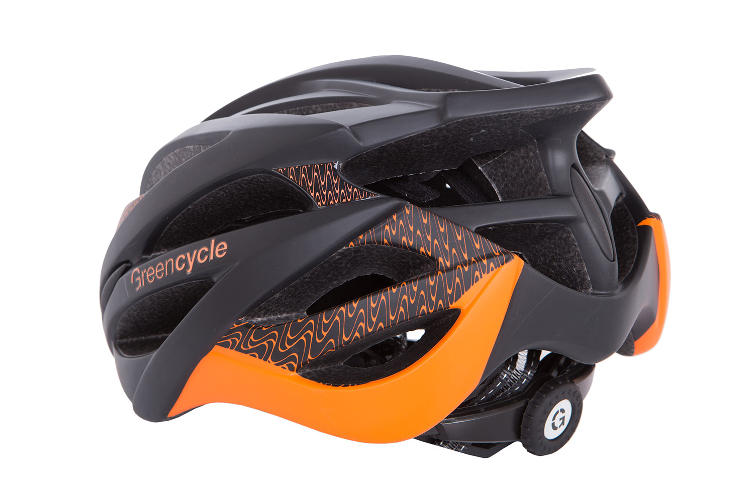 Шлем Green Cycle New Alleycat размер 58-61см для города/шоссе черно-оранжевый матовый фото 3
