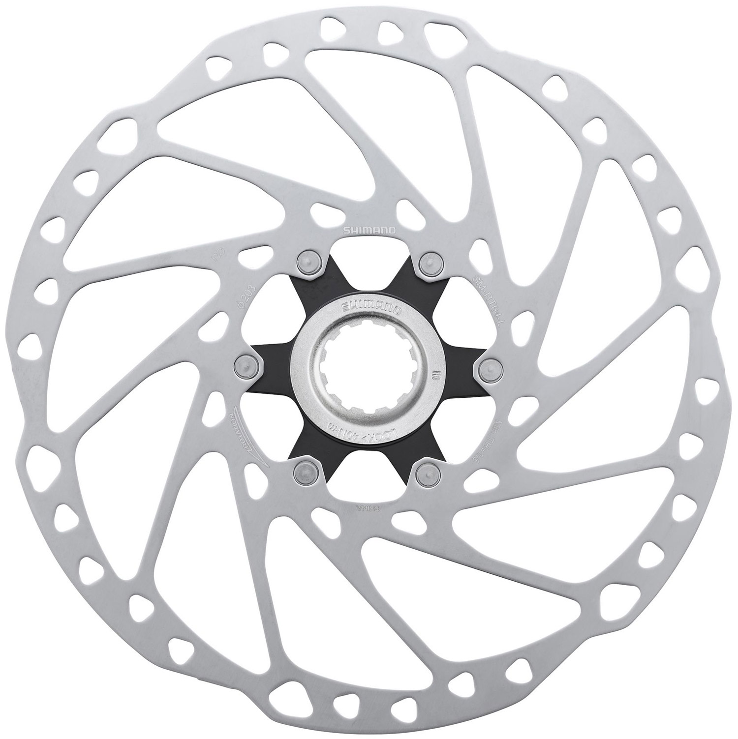 Ротор Shimano SM-RT64-LL, 220 мм, CENTER LOCK, гайка із зовнішніми зачепами фото 