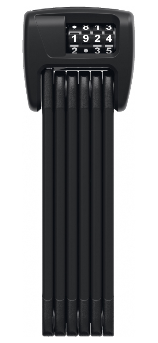 Замок сегментный ABUS BORDO 6000C/90, длина 90 мм, кодовый на 4 цифры, крепление SH, черный фото 