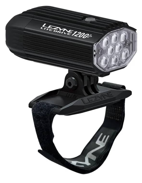 Фара передня Lezyne HELMET LITE DRIVE 1200+, 1200 люмен, 7 режимів, чорна фото 