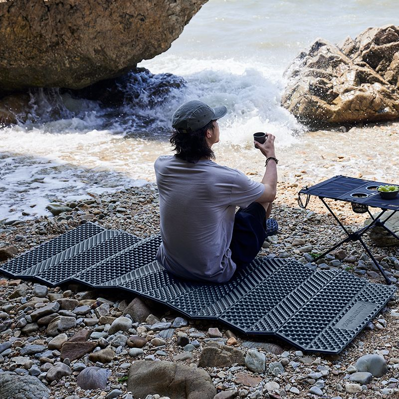 Коврик складной Naturehike CNK2300DZ017, IXPE+алюминиевая пленка, 200x65х2 см, темно-голубой фото 5