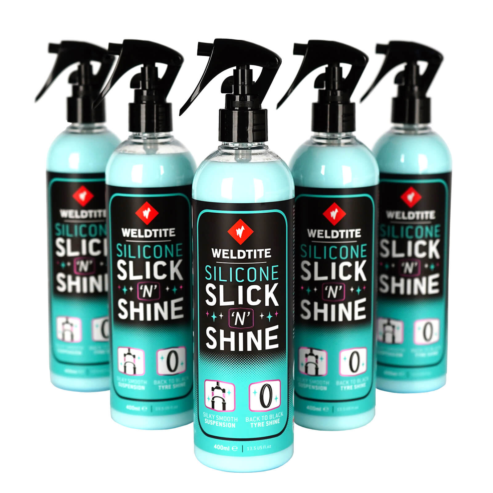 Силиконовая защита и блеск Weldtite 03042 Silicone Slick 'N' Shine для ног вилок и покрышек, спрей, 400мл фото 4
