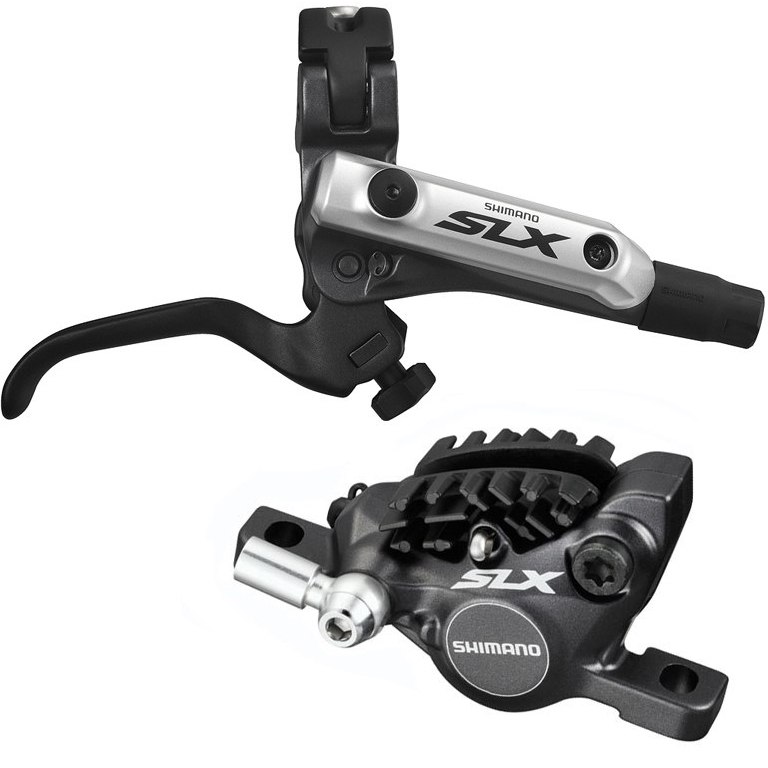 Тормоз дисковый гидравлический задн. Shimano SLX BL-M675-B(R),BR-M675(R), органические колодки, гидролиния M-BH90-SB 1500мм black фото 1