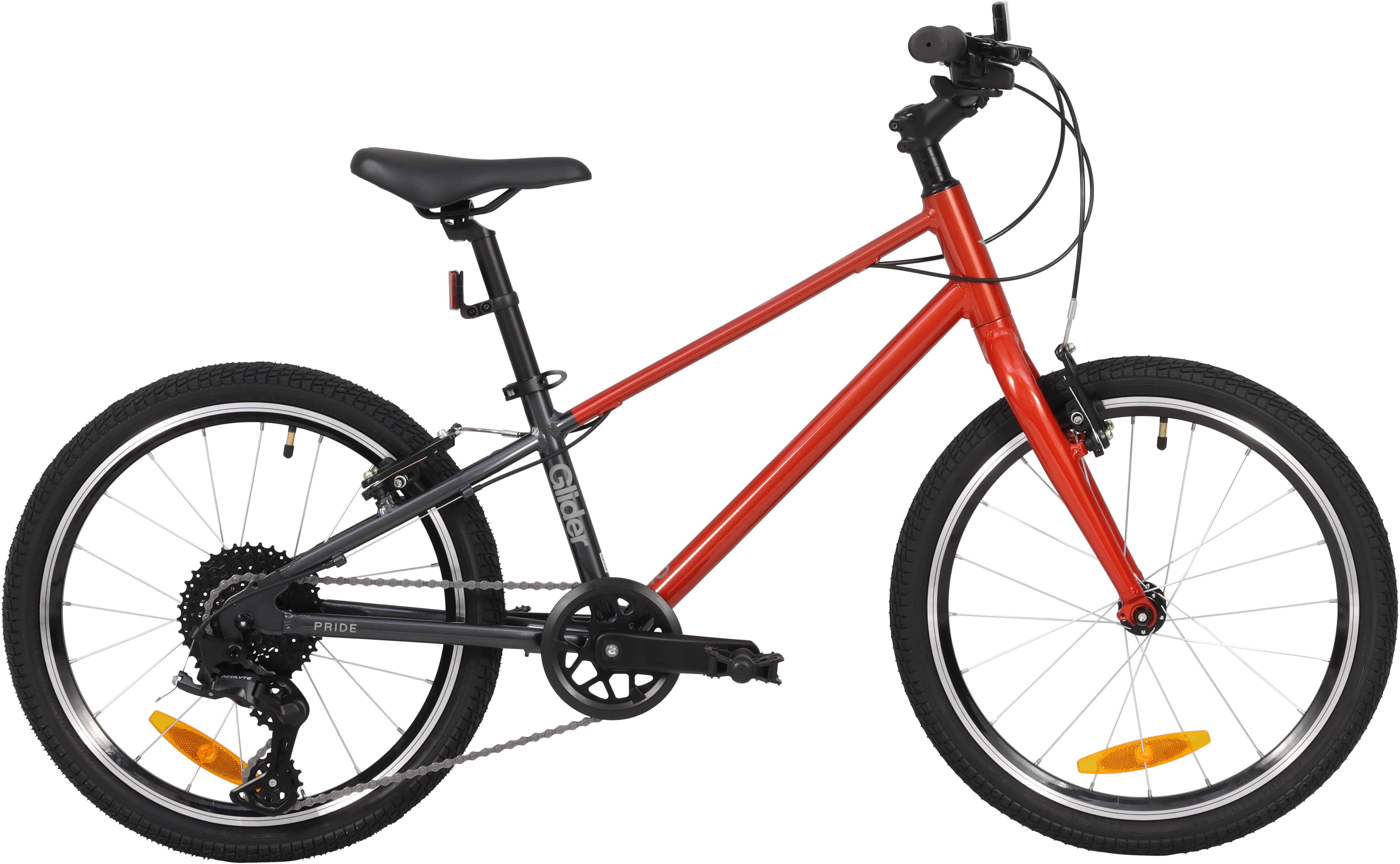 Велосипед 20" Pride GLIDER 2.2 2025 червоний фото 