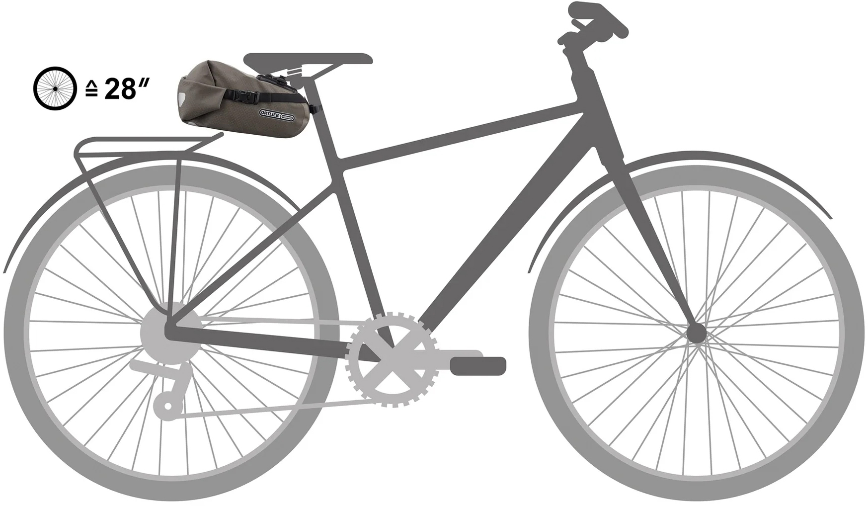 Гермосумка підсідельна Ortlieb Saddle Bag Two, Dark Sand, 4,1 л фото 9