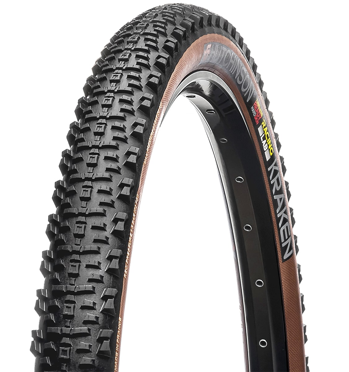 Покрышка 29x2.30 Hutchinson KRAKEN Racing Lab, 66TPI, Tubeless Ready, Foldable, Hardskin, Tan Walls фото 