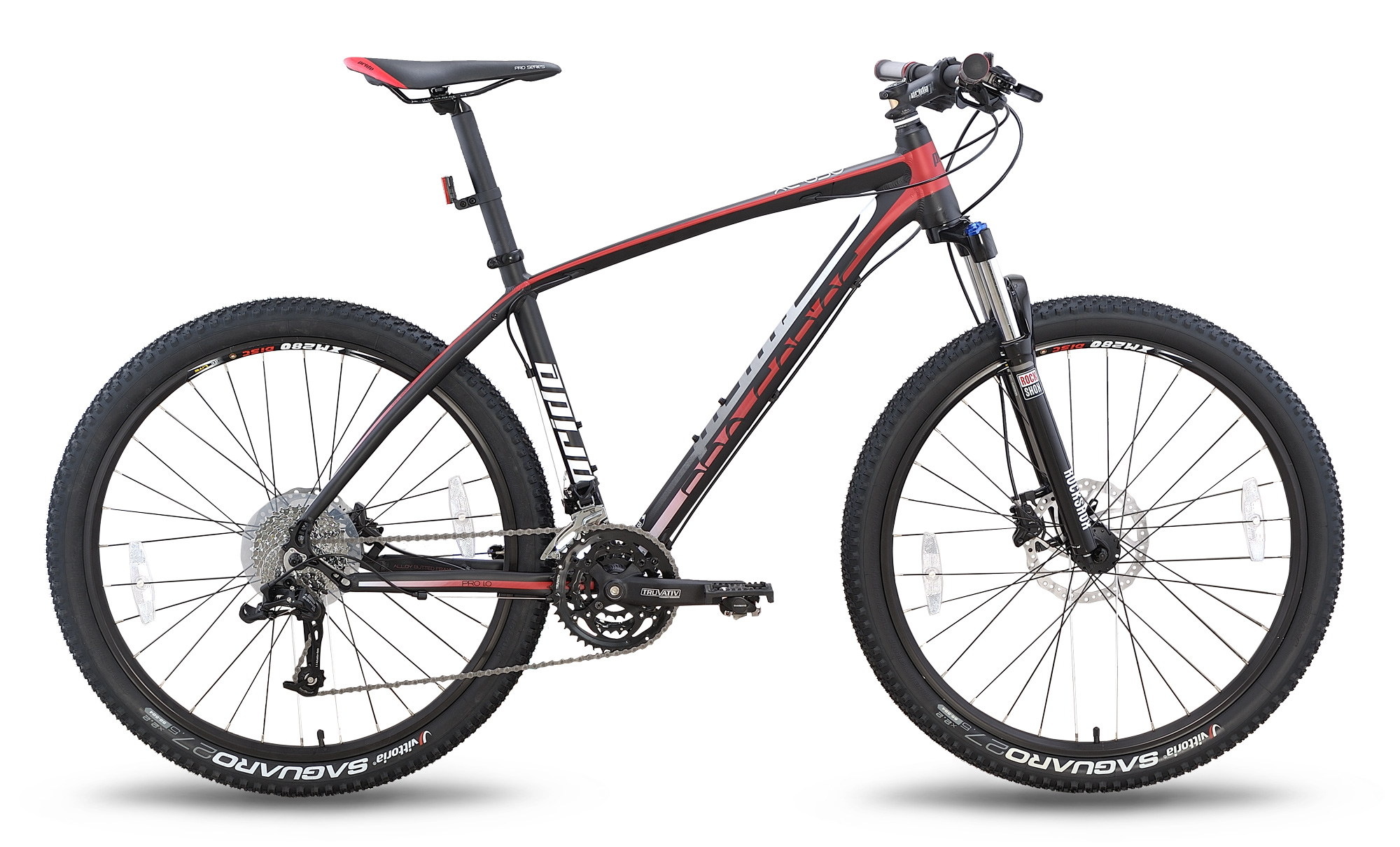 Велосипед 27,5'' Pride XC-650 PRO 1.0 рама - 17" черно-красный матовый 2015