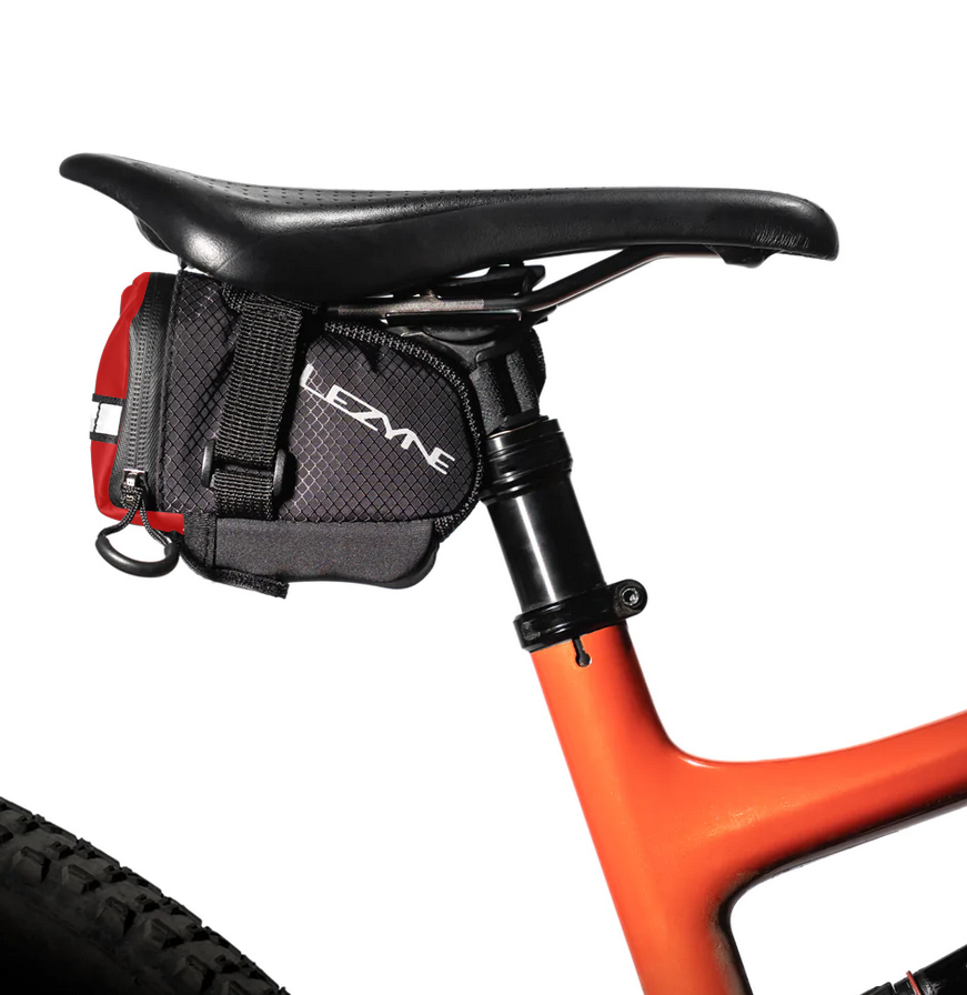 Сумка підсідельна Lezyne M-CADDY 0,4л, червона/чорна фото 2