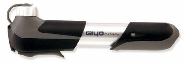 Мининасос GIYO GP-04C макс давл 80 psi, под два типа клапана AV+FV без смены насадки, алюминиевый , серебристый фото 