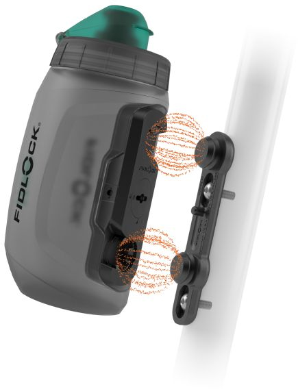 Фляга 0,45 Fidlock TWIST BOTTLE 450 ANTIBACTERIAL + BIKE BASE, антибактериальная, прозрачный/черный фото 