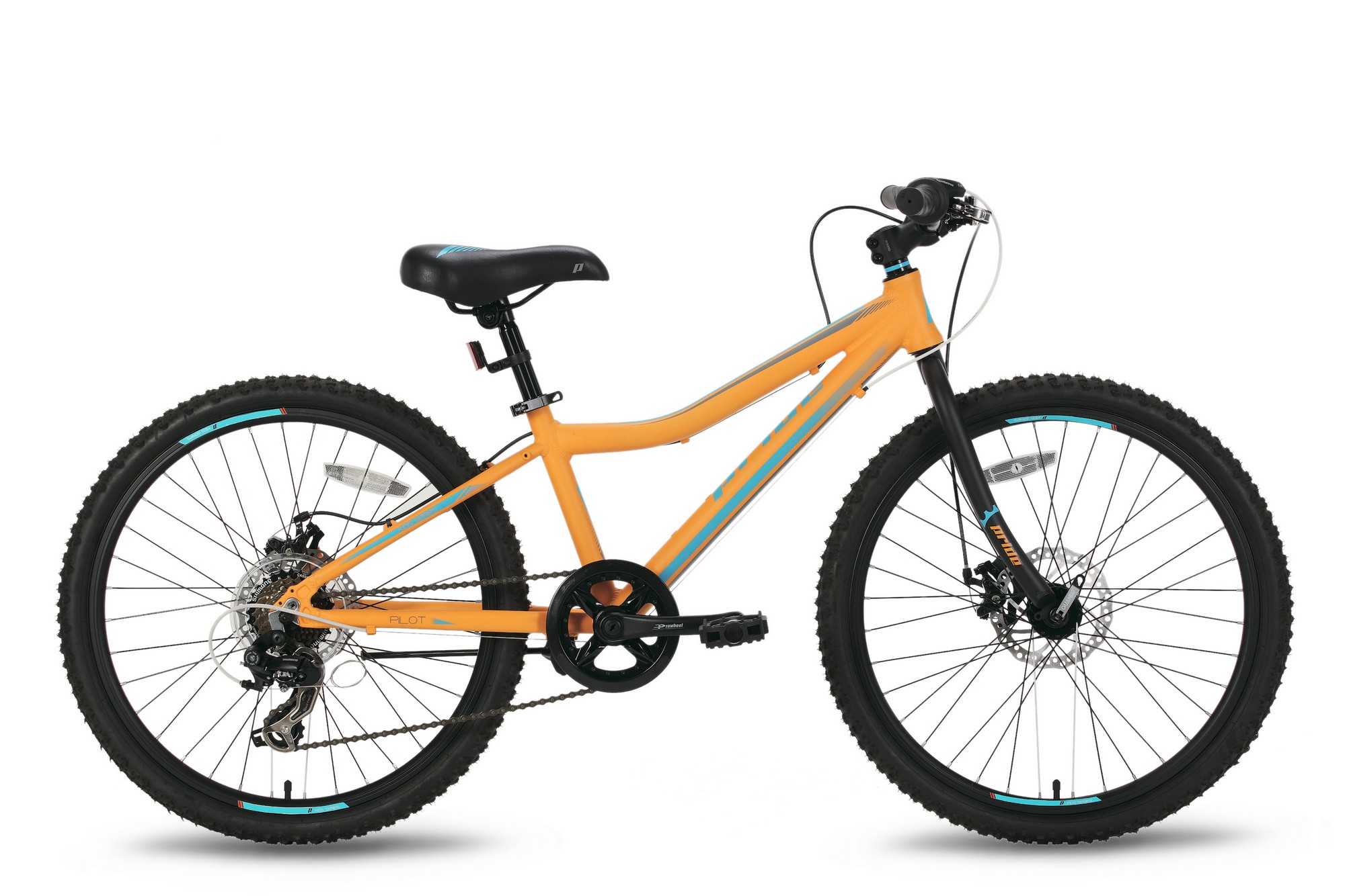 Велосипед 24'' Pride PILOT 7 оранжево-синий матовый 2016 фото 