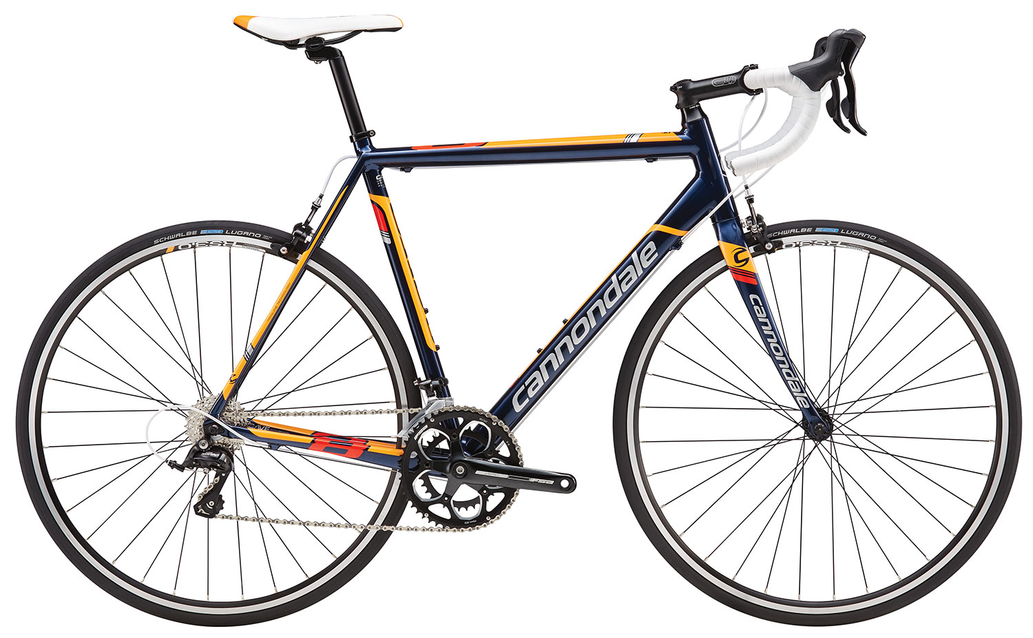 Велосипед 28 "Cannondale CAAD8 7 Sora C рама - 58см чорний з помаранчевим MDN 2016 фото 
