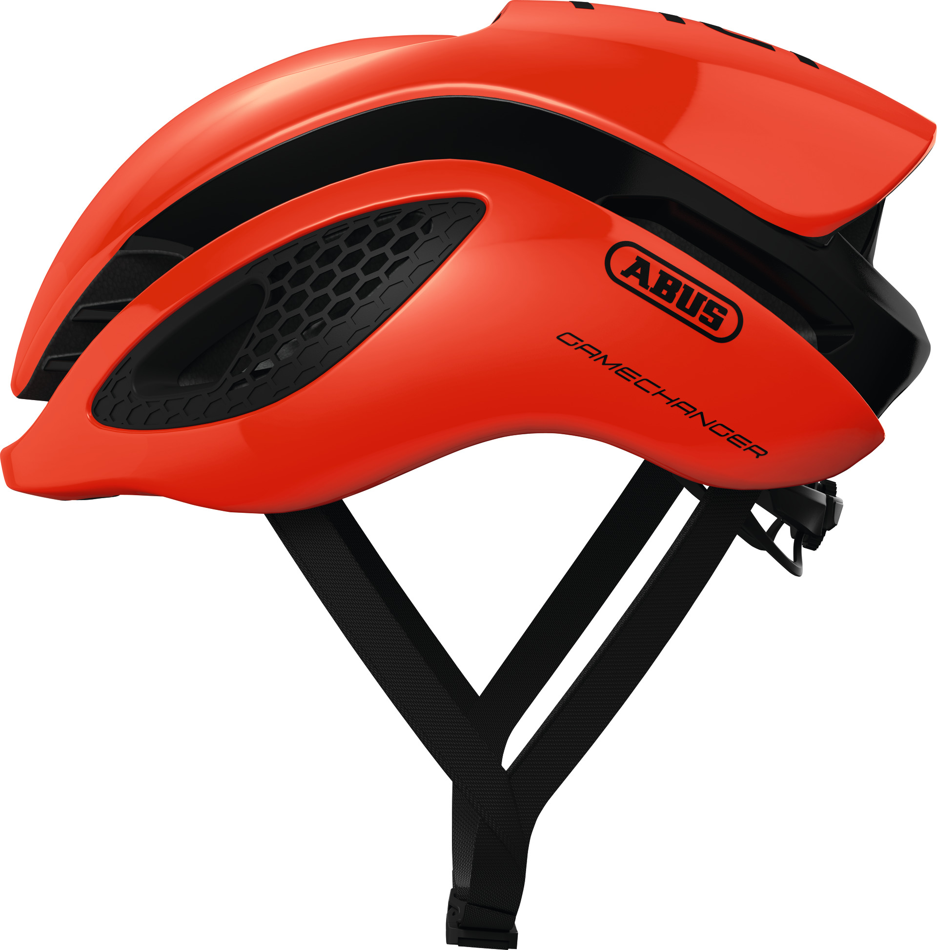 Шлем ABUS GAMECHANGER, размер S (51-55 см), Shrimp Orange, оранжево-черный фото 1