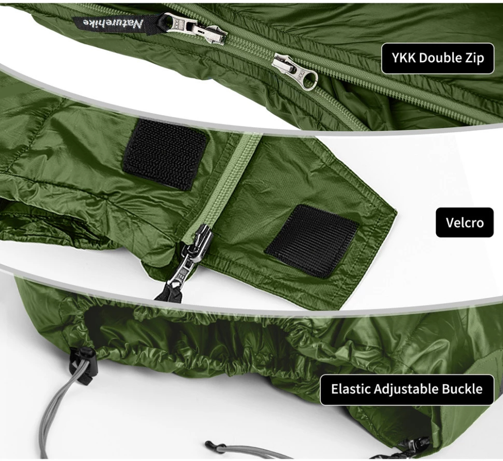 Спальный мешок Naturehike CWM295 CNK2300SD013, пух, зеленый фото 3