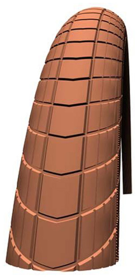 Покришка 28x2.00 (50-622) Schwalbe BIG APPLE K-Guard BN/BN + RT HS430 SBC, 50EPI темно-коричнева фото 
