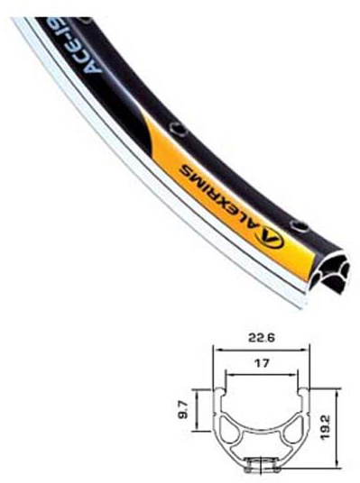 Обід 26 "Alex Rims ACE19 двусто. 36H Al черн. Av, CNC фото 