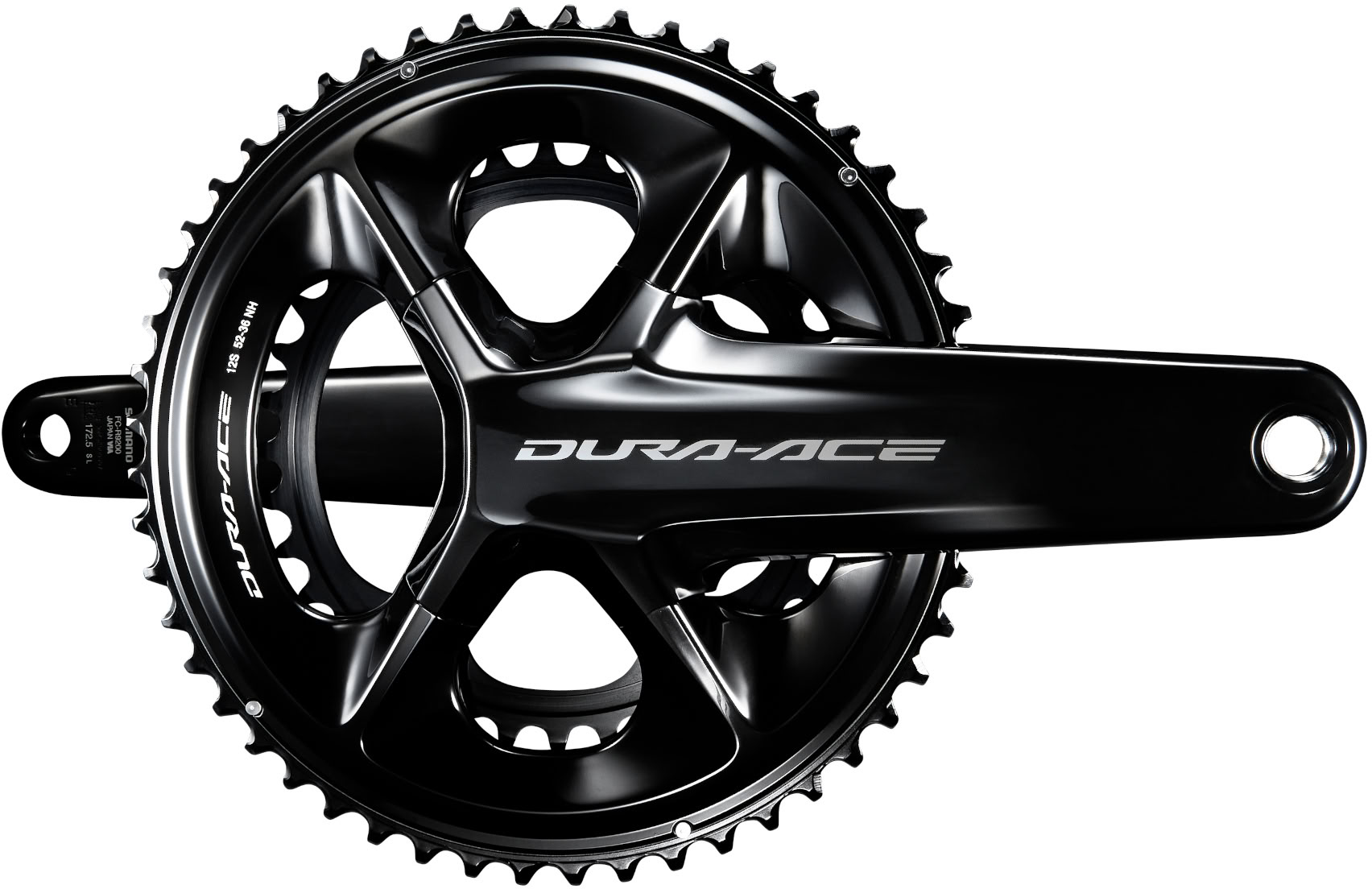 Шатуны Shimano FC-R9200 DURA-ACE, 175 мм, 2x12-ск., 50x34T, интегрированная ось, без каретки фото 