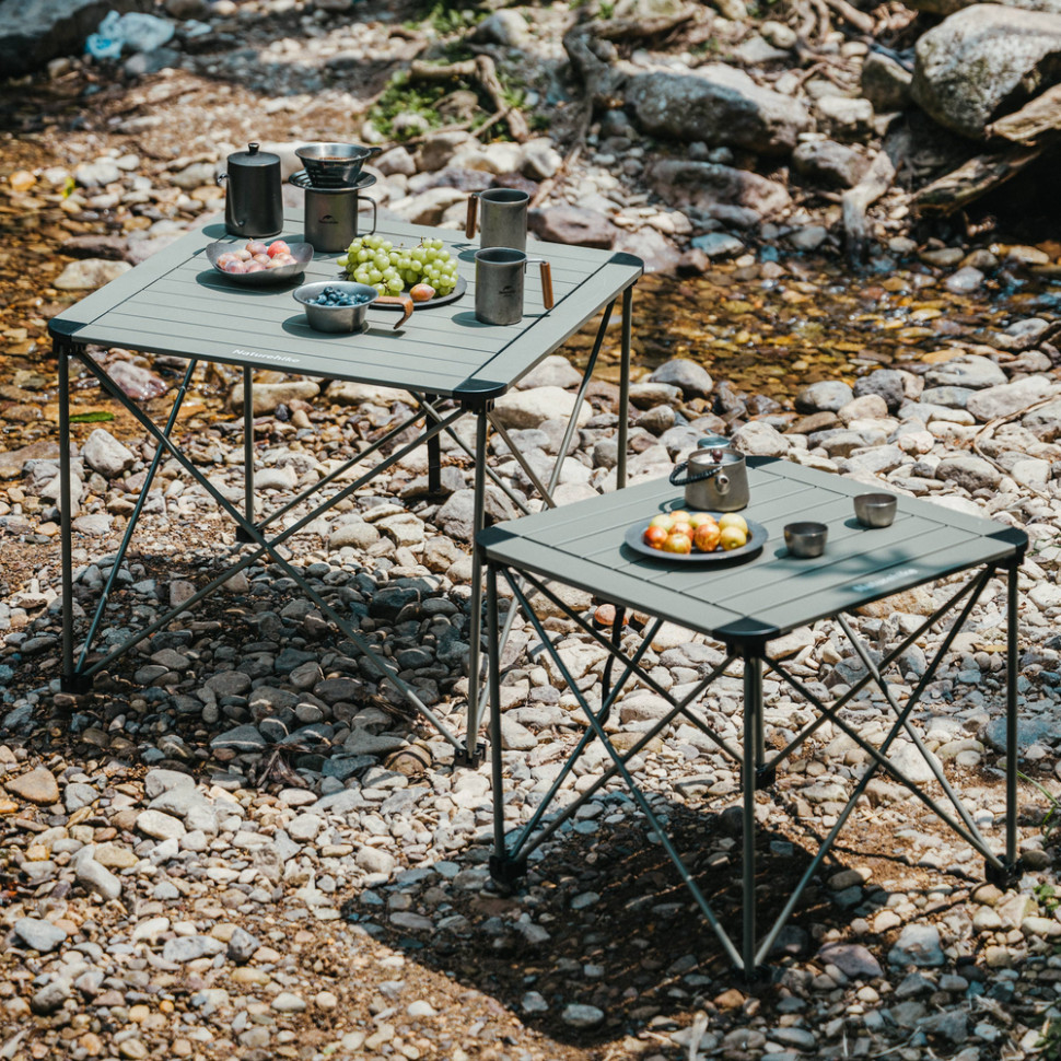 Стол складной Naturehike CNK2450JJ013, размер L, серый фото 9
