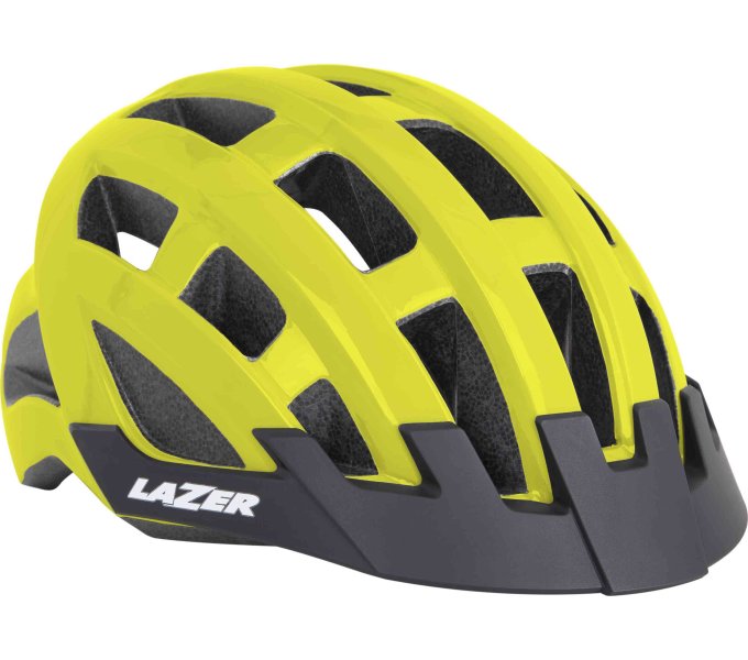 Шлем LAZER Compact, неоново-желтый, размер 54-61см фото 