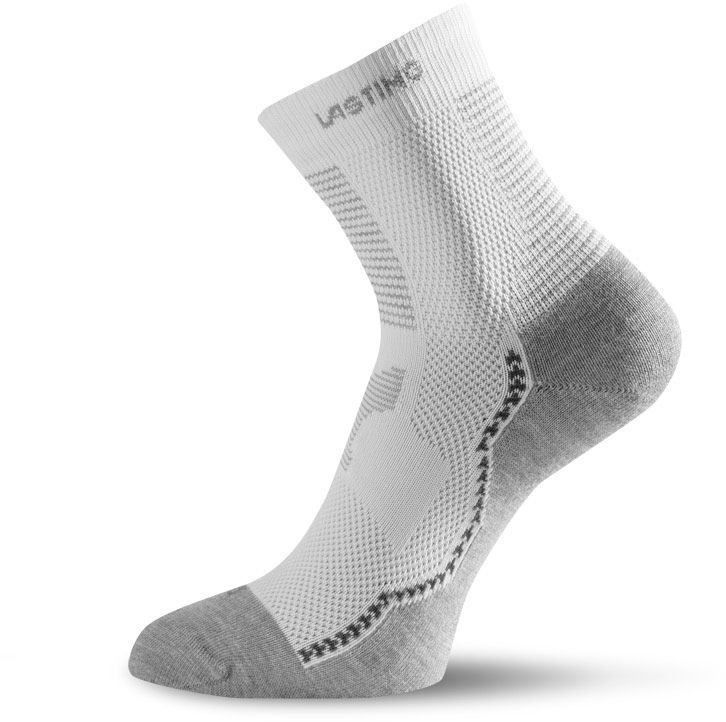Термошкарпетки Lasting трекінг TCA 001, розмір S, білі/сірі фото 