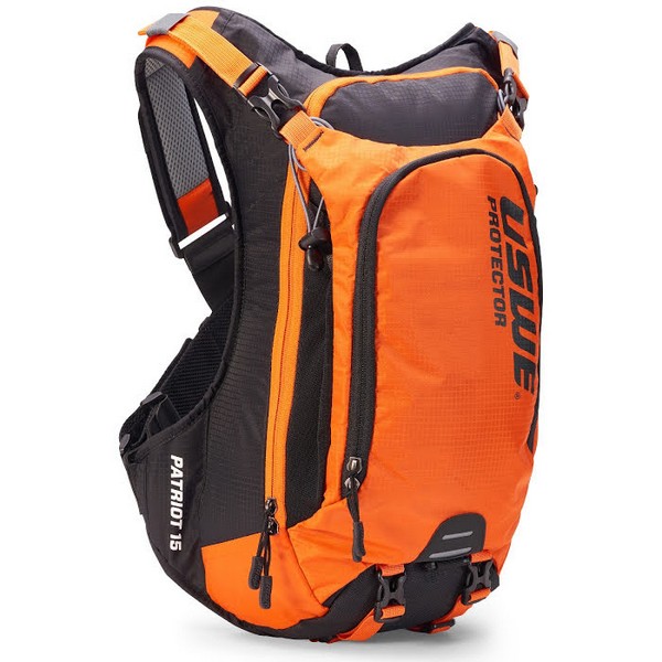 Рюкзак USWE PATRIOT Backprotector (защита спины) 15, оранжевый с черным фото 