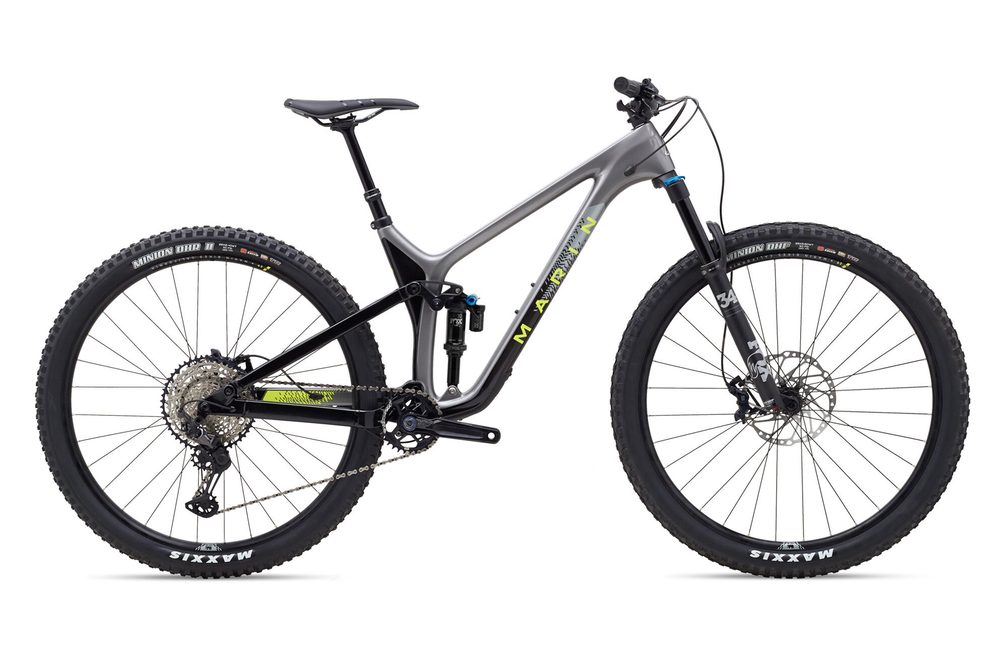 Велосипед 29 "Marin Rift Zone Carbon 2 рама - L Gloss Carbon/Dark Charcoal/Hi-Vis Yellow A0 фото 