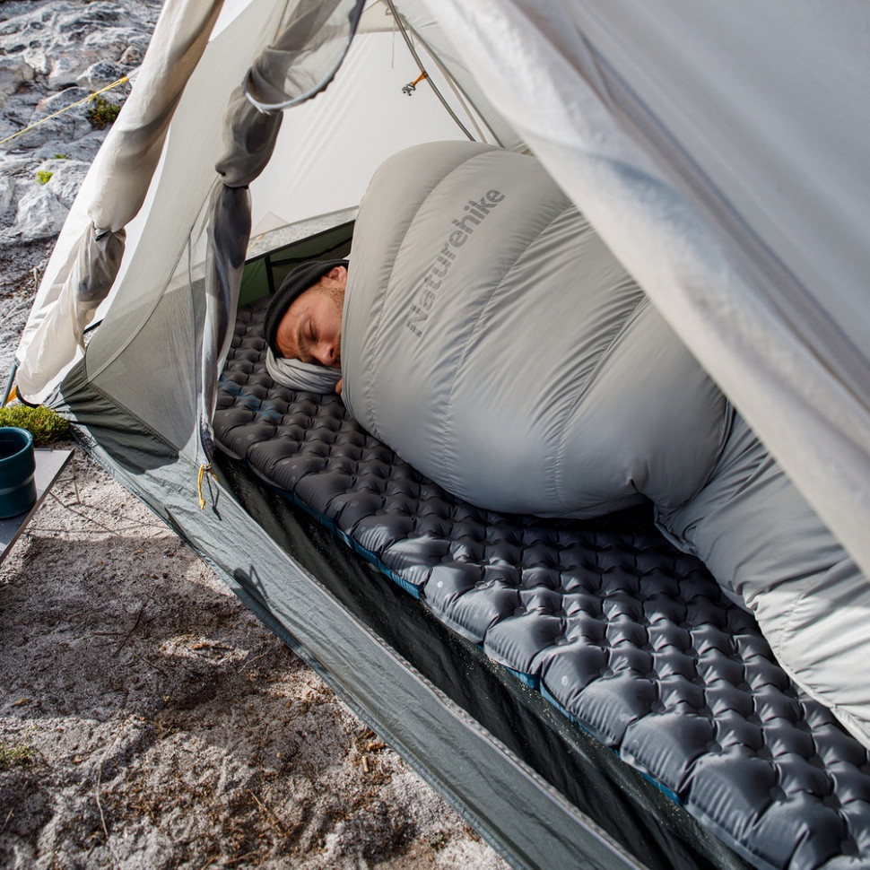 Килимок надувний Naturehike CNH22DZ018, 183х58х7 см, сірий фото 7