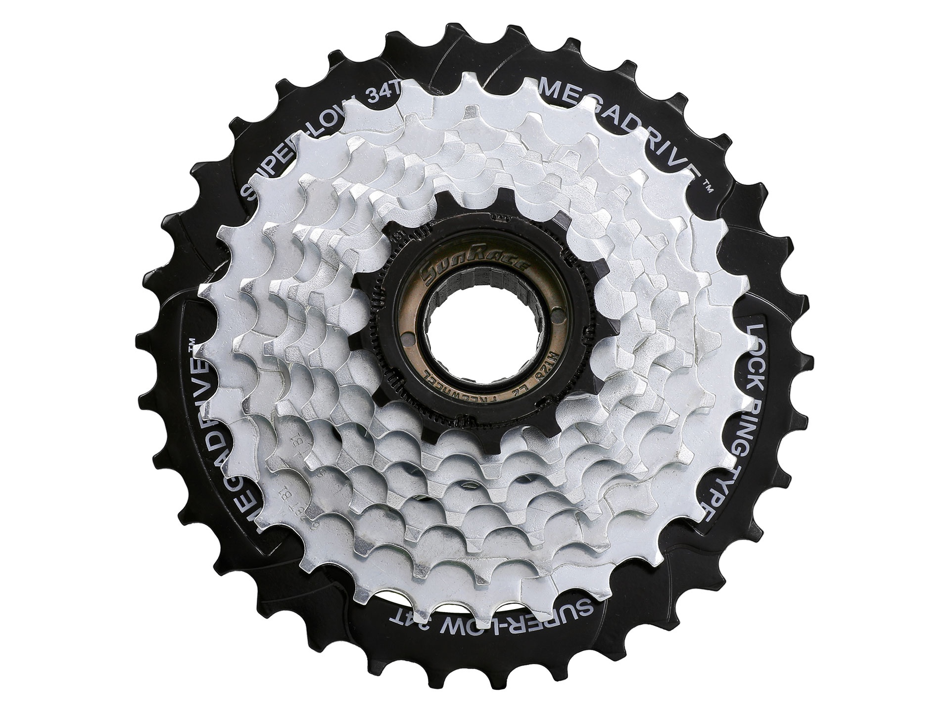 Трещітка інд. SUN RACE M56 8S, 13-34T, Zinc+Black фото 