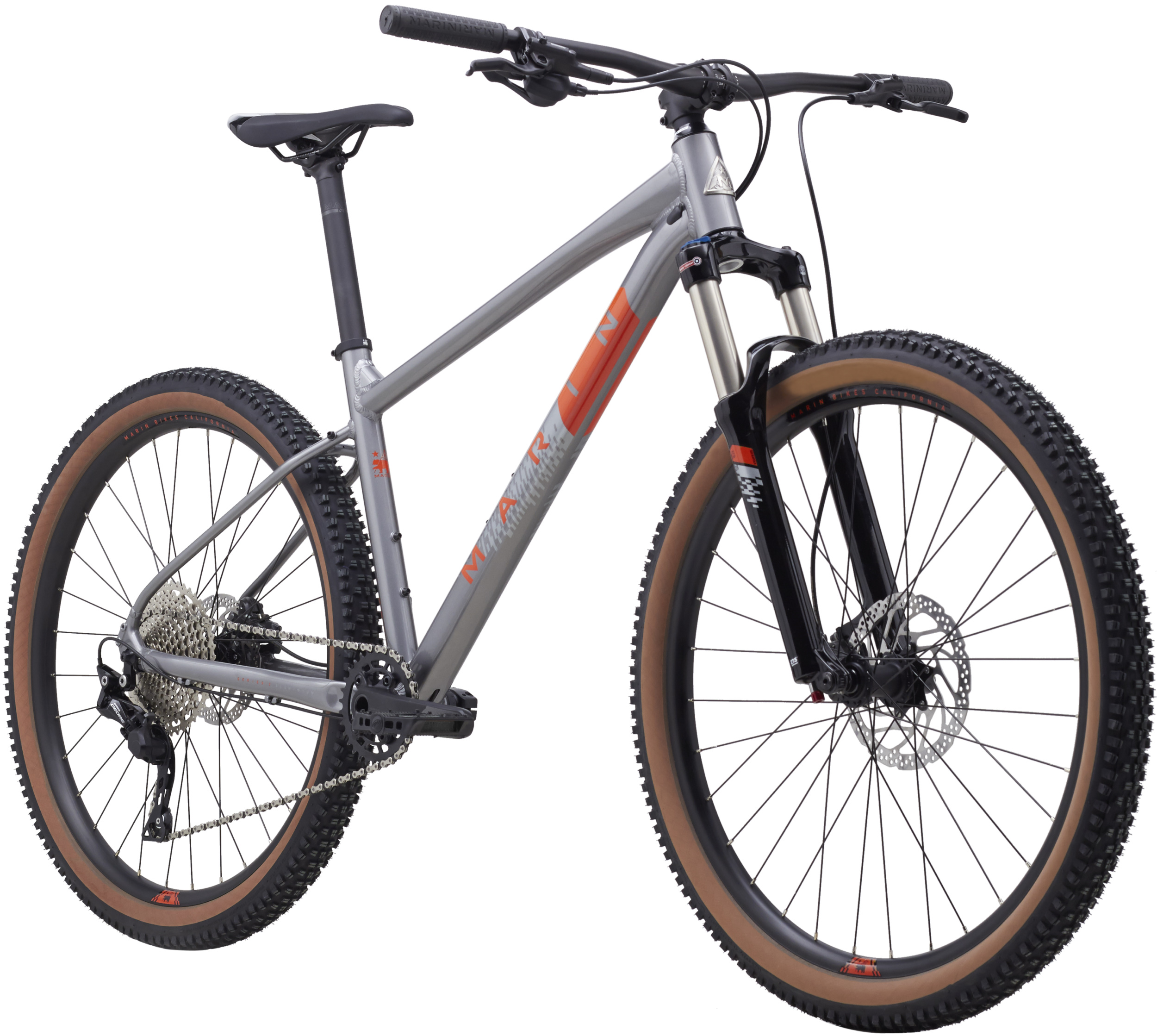 Велосипед 29" Marin BOBCAT TRAIL 5 рама - XL Gloss Charcoal/Silver/Roarange A1 фото 2