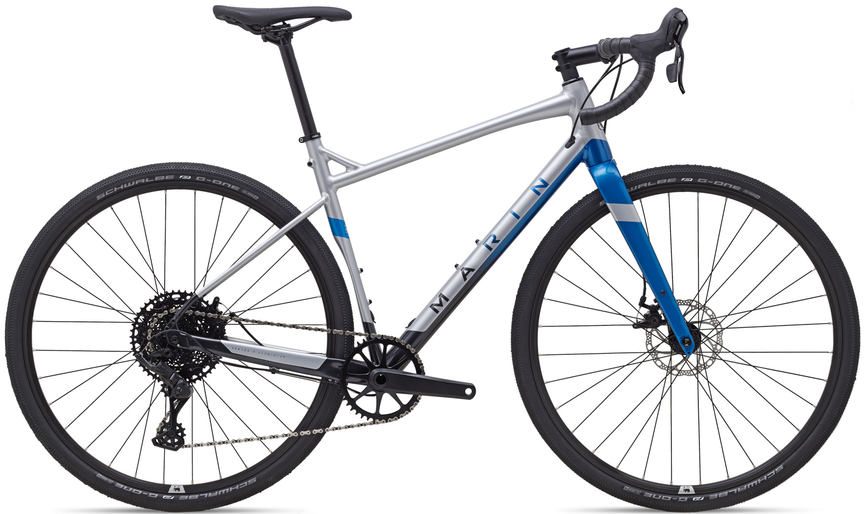 Велосипед 28" Marin GESTALT X10 рама - 60см 2022 Gloss Chrome/Blue/Black фото 