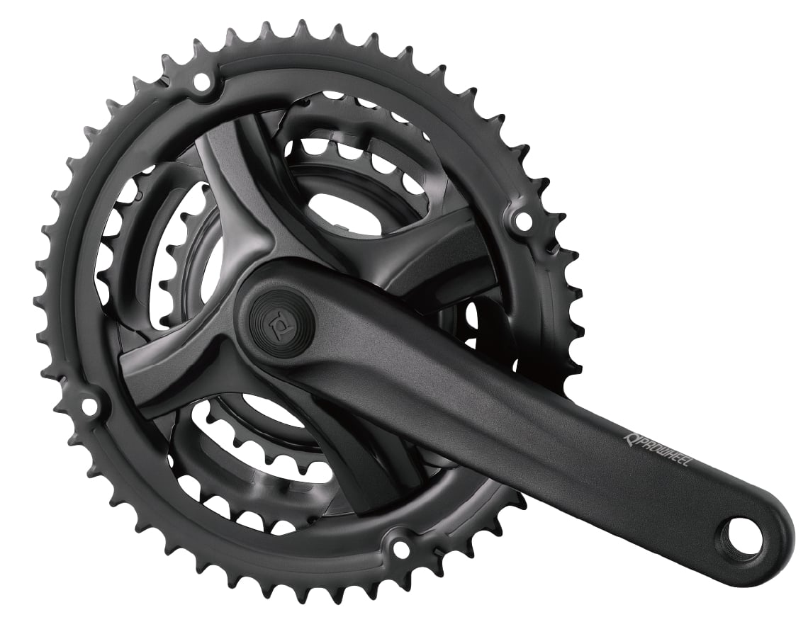 Фотографія Комплект шатунів PROWHEEL TY-CM90, (8S/7S), 170mm, 48/38/28T black 1 Комплект шатунів PROWHEEL TY-CM90, (8S/7S), 170mm, 48/38/28T black фото 1