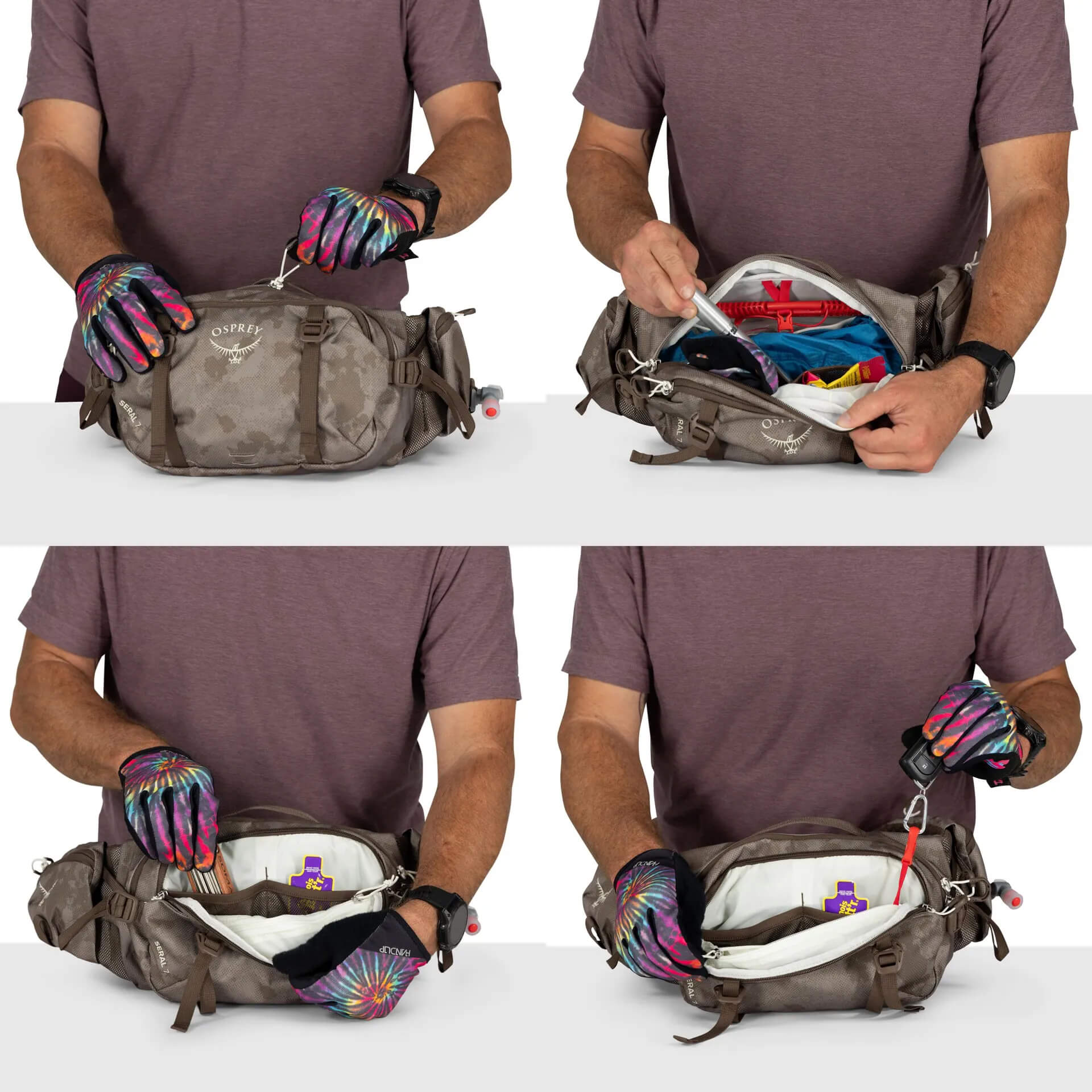 Поясна сумка Osprey SERAL 7 Raven Black O/S фото 4