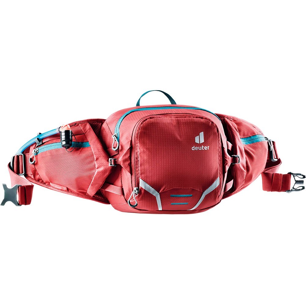 Сумка на пояс DEUTER Pulse 3, бордовая с синим фото 