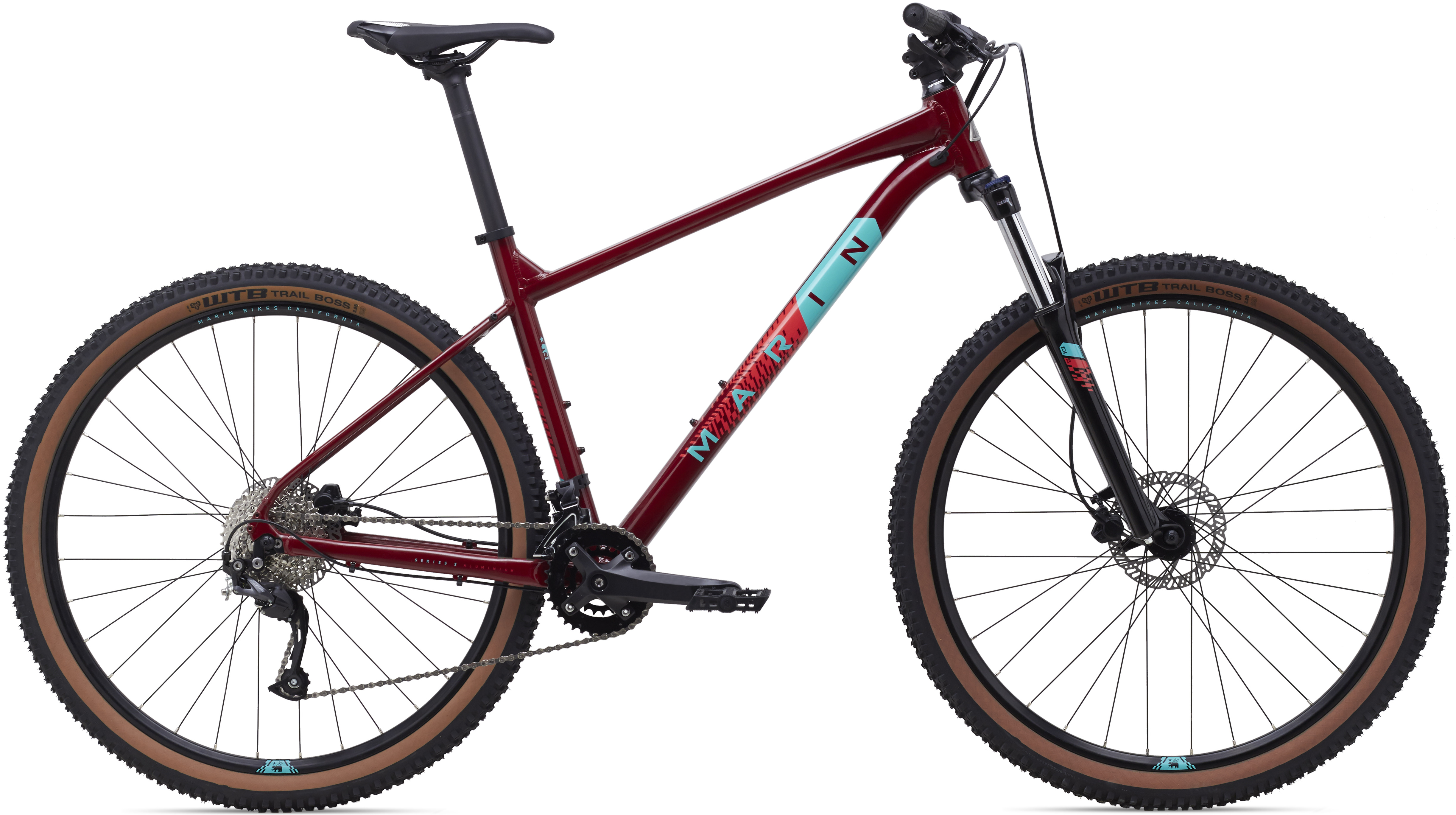 Велосипед 27,5" Marin BOBCAT TRAIL 4 рама - S 2021 Gloss Crimson/Teal/Red фото 