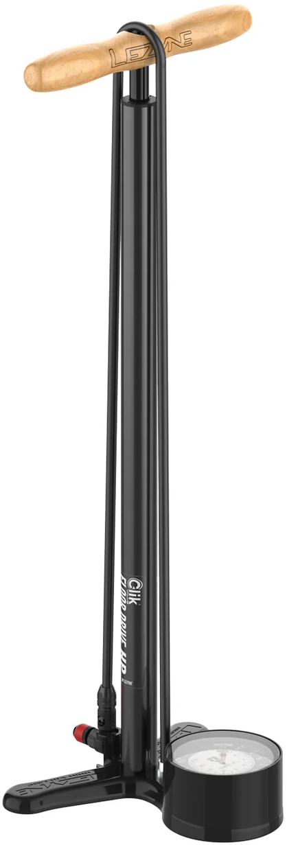 Насос напольный Lezyne CLIK FLOOR DRIVE HP, с манометром 3,5", 220psi, черный фото 