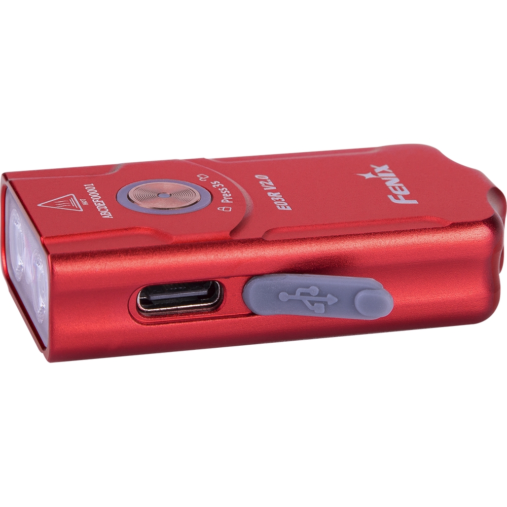 Ліхтар наключний Fenix E03R V2.0, червоний фото 2