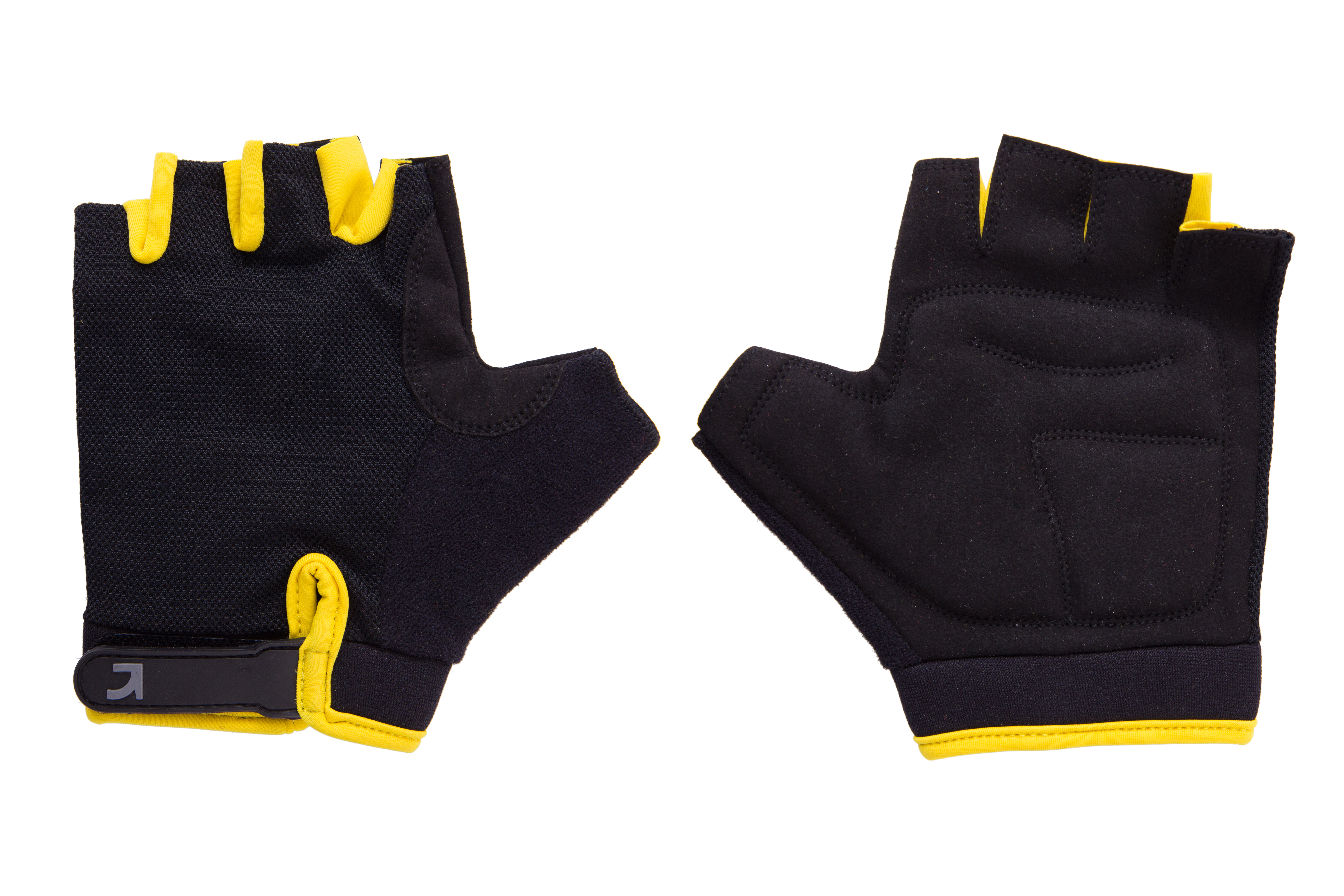 Перчатки Green Cycle SIMPLA 2 без пальцев M черно-желтые фото 