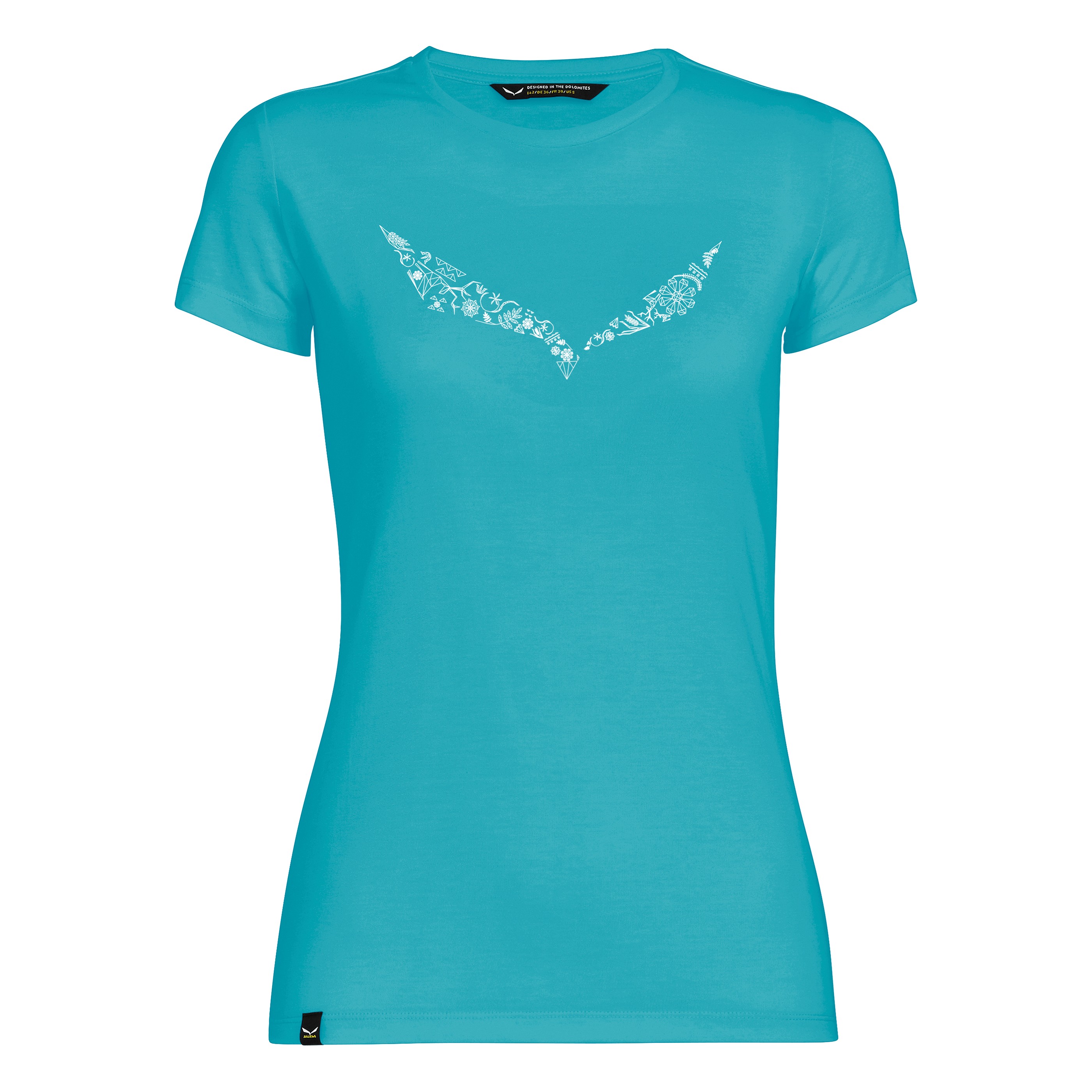 Футболка Salewa SOLID DRI REL W S/S TEE 27019 8176 жіноча, розмір S, синя фото 