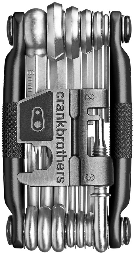 Мультитул Crankbrothers M19, 2/2.5/3/4/5/6/8мм, T10/Т25, Phillips #1/2, flat #2, ключи для спиц, выжимка цепи, черный фото 