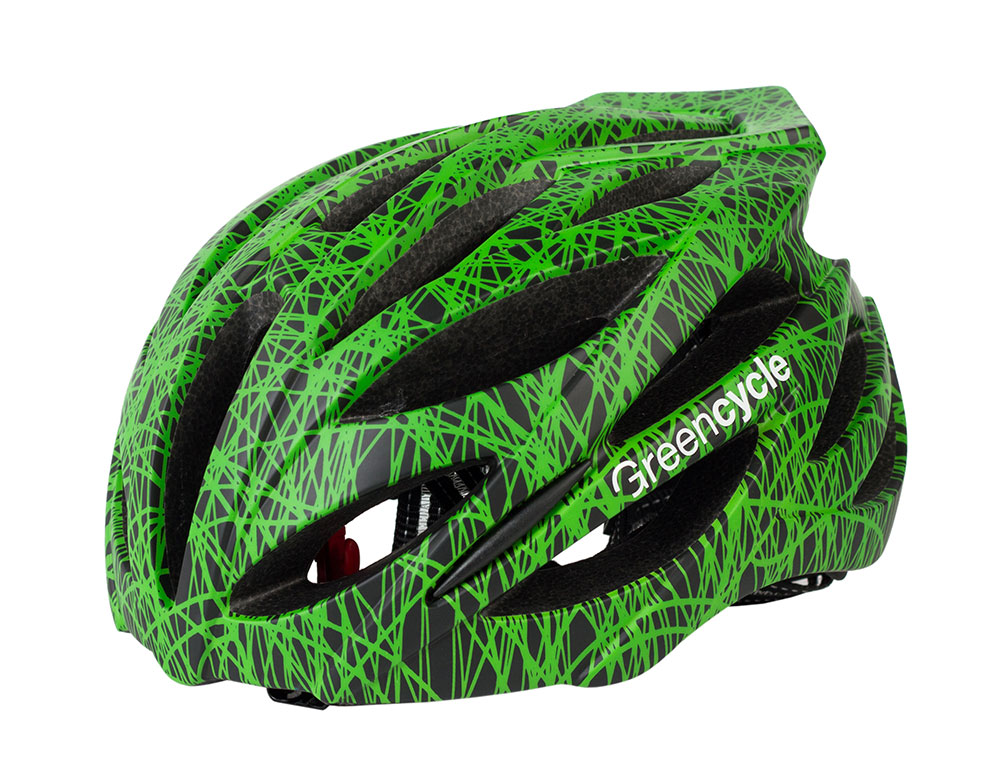 Шлем Green Cycle Alleycat размер 54-58см черно-зеленый фото 1